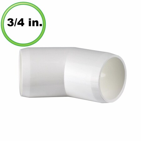 Circo Innovations 0.75 in. 45 Degree Furniture Grade PVC Fitting 142-F